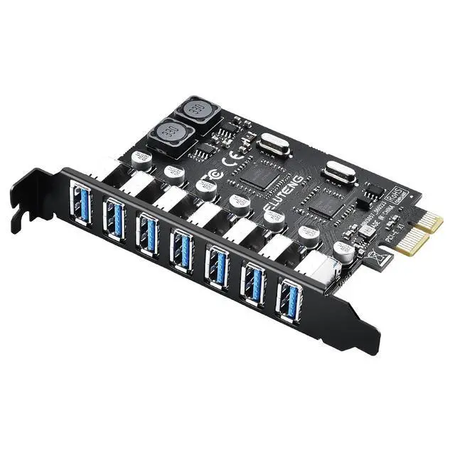 Alt view image 3 of 7 - ELUTENG PCIE USB 3.0 Card PCI Express to USB Expansion Card 8 Ports with PCIE USB 3.0 Card 7 Ports PCI Express to USB Expansion Card