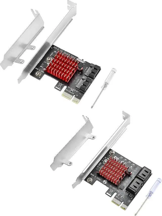 Main image of ELUTENG PCIE SATA Expansion Card 2 Port SATA PCIE Card 6GB/s PCI-E X1 SATA 3.0 Controller with PCI-E SATA Expansion Card 4 Ports PCI-E X1 to SATA 3.0 Controller Card 6Gbps SATA III PCI Express Adapter