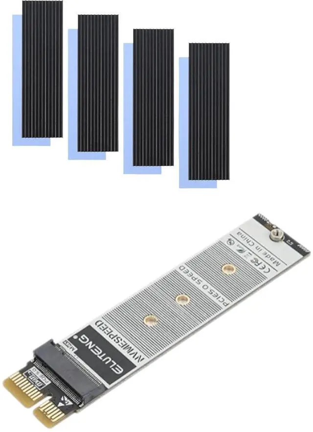 Main image of ELUTENG PCIe NVMe Adapter and M.2 SSD Heatsink 4PCS