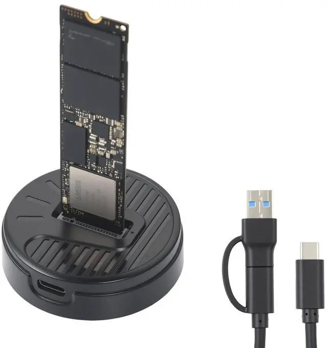 Main image of ELUTENG Single M.2 NVMe to USB C/USB A Docking Station Adapter Card Reader, 10Gbps, Plug & Play, RTL9210 Chip, Supports M Key & B+M Key