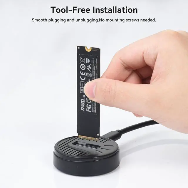 Alt view image 4 of 7 - ELUTENG Single M.2 NVMe to USB C/USB A Docking Station Adapter Card Reader, 10Gbps, Plug & Play, RTL9210 Chip, Supports M Key & B+M Key