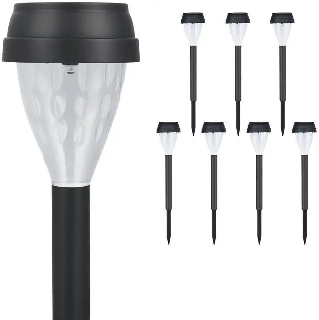 Main image of ELUTENG Solar Ground Lights 8 Pack Solar Lights Outdoor Waterproof Auto On Off Solar Garden Lights Landscape Lighting for Outside Patio Pathway Yard Lawn Driveway Deck Step Walkway, Colorful Lanterns