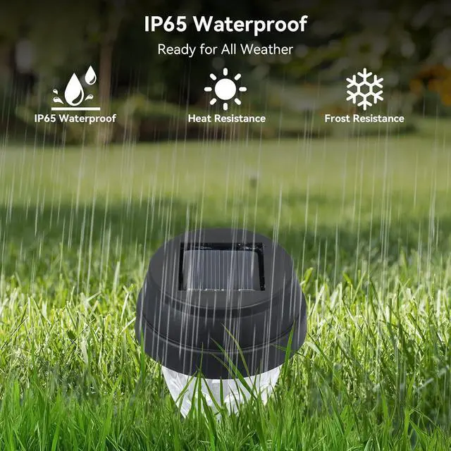 Alt view image 5 of 7 - ELUTENG Solar Ground Lights 8 Pack Solar Lights Outdoor Waterproof Auto On Off Solar Garden Lights Landscape Lighting for Outside Patio Pathway Yard Lawn Driveway Deck Step Walkway, Colorful Lanterns