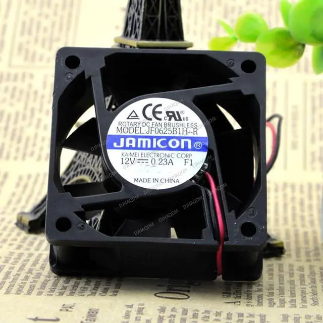 Alt view image 3 of 5 - Compatible for JAMICON JF0625B1H-R 12V 0.23A 6025 2-Wire Cooling Fan