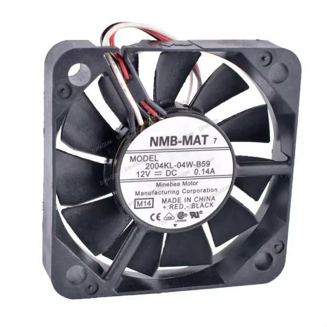 Alt view image 2 of 4 - Compatible for NMB-MAT 2004KL-04W-B59 12V 0.14A 50x50x10mm 5010 3-Wire Cooling Fan