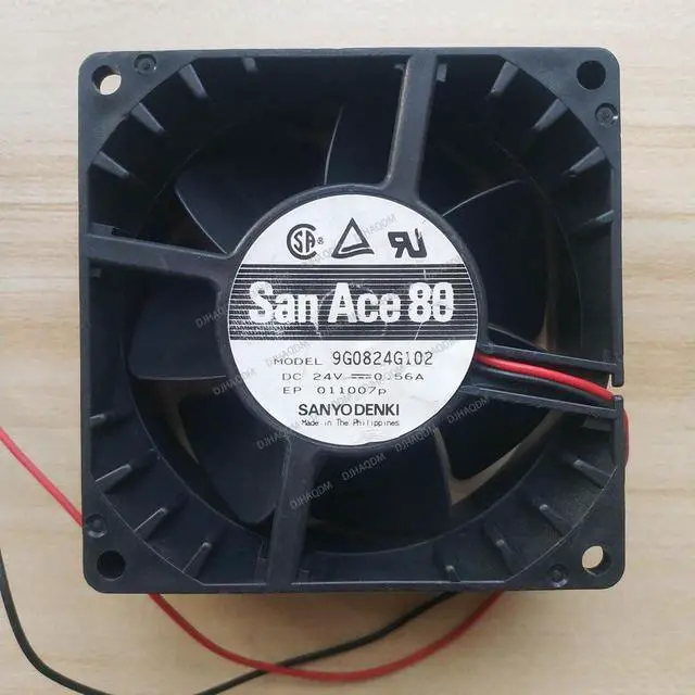 Main image of Compatible for San Ace 80 9G0824G102 24V 0.56A 80x80x38mm 8038 2-Wire Cooling Fan