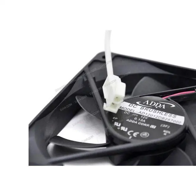 Alt view image 3 of 4 - Compatible for ADDA AD12012DB257000 12V 0.13A 120x120x25mm 12025 2-Wire Cooling Fan