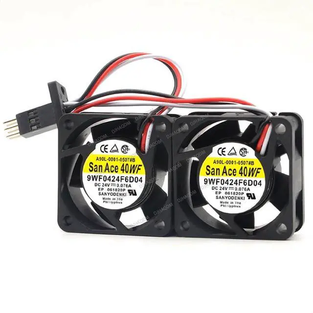 Alt view image 3 of 5 - Compatible for San Ace 40WF 9WF0424F6D04 A90L-0001-0507#B 24V 0.076A 40x40x20mm 6-Wire Cooling Fan