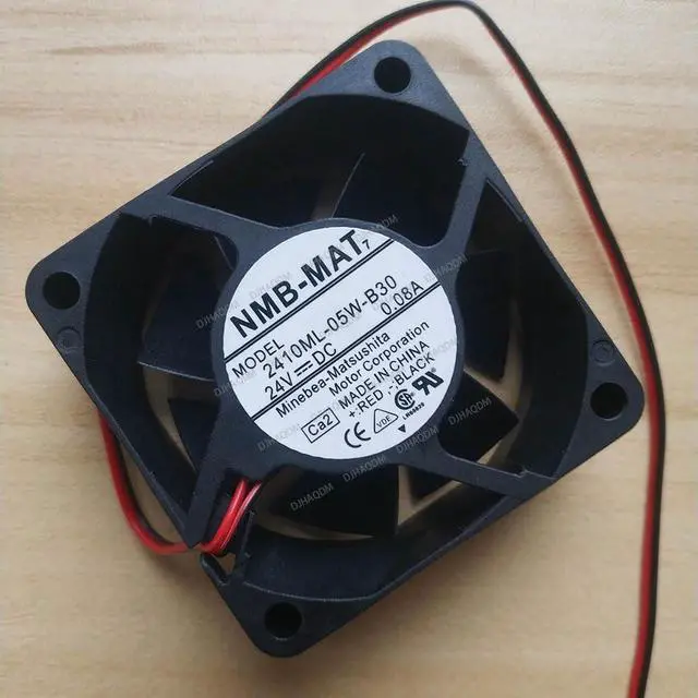 Alt view image 2 of 5 - Compatible for NMB-MAT 2410ML-05W-B30 24V 0.08A 6025 6cm 2-Wire Cooling Fan