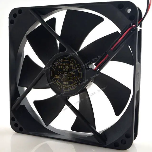 Alt view image 2 of 4 - Compatible for Yate Loon D12SH-12 12V 0.30A 12025 12cm 2-Wire Cooling Fan