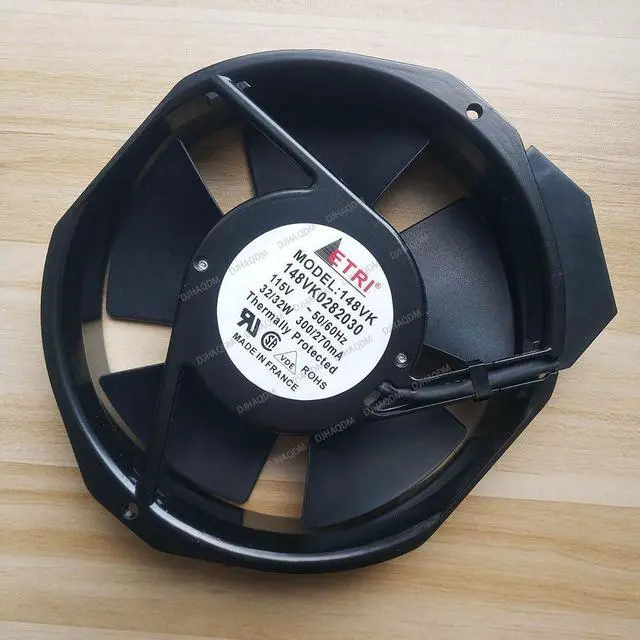 Alt view image 2 of 5 - Compatible for ETRI 148VK 148VK0282030 115V 32W 172x150x38mm 2-Wire Cooling Fan