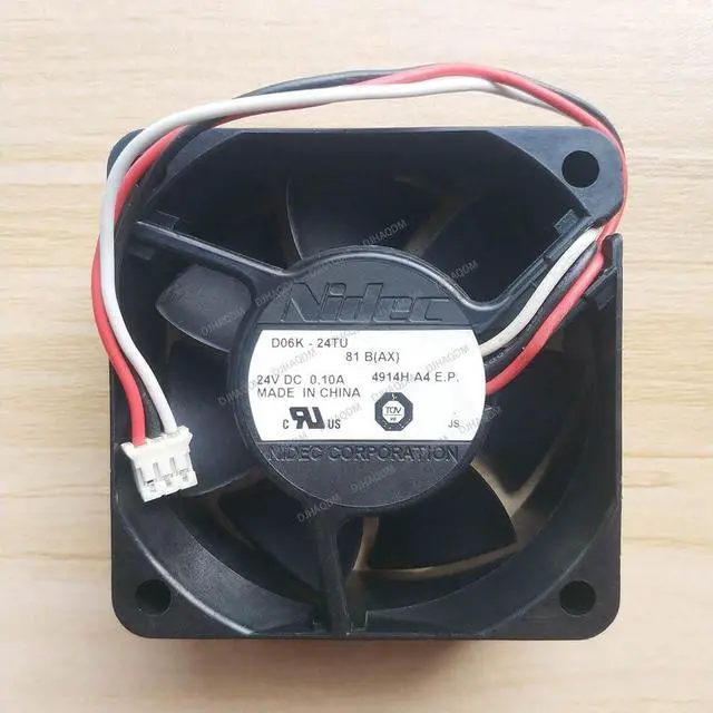 Main image of Compatible for Nidec D06K-24TU 81 B(AX) 24V 0.10A 6025 60x60x25mm 3-Wire Cooling Fan