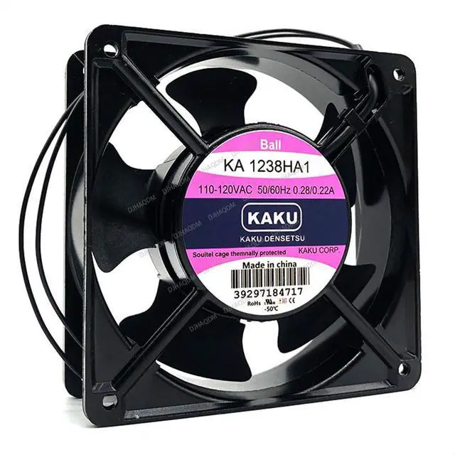 Main image of Compatible for KAKU KA1238HA1 110V-120V 0.28A/0.22A 12038 120x120x38mm 2-Wire Cooling Fan