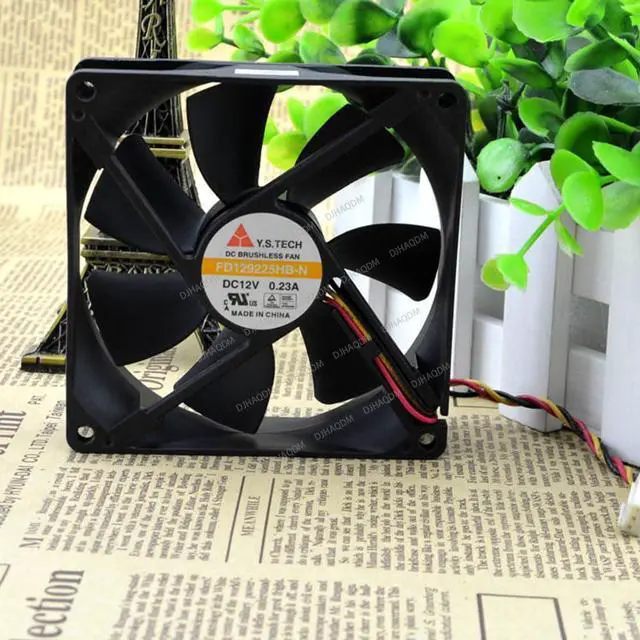 Alt view image 4 of 5 - Compatible for Y.S.TECH FD129225HB-N 12V 0.23A 9cm 9025 3-Wire Cooling Fan