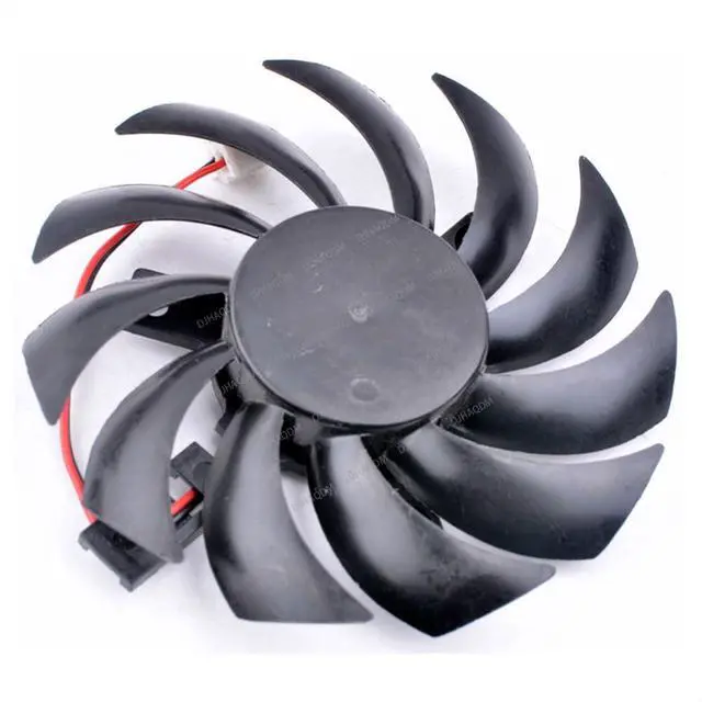 Alt view image 2 of 2 - Compatible for APISTEK GA81S2U-NNTB 12V 0.38A 75mm Graphics Card 2-Wire Cooling Fan