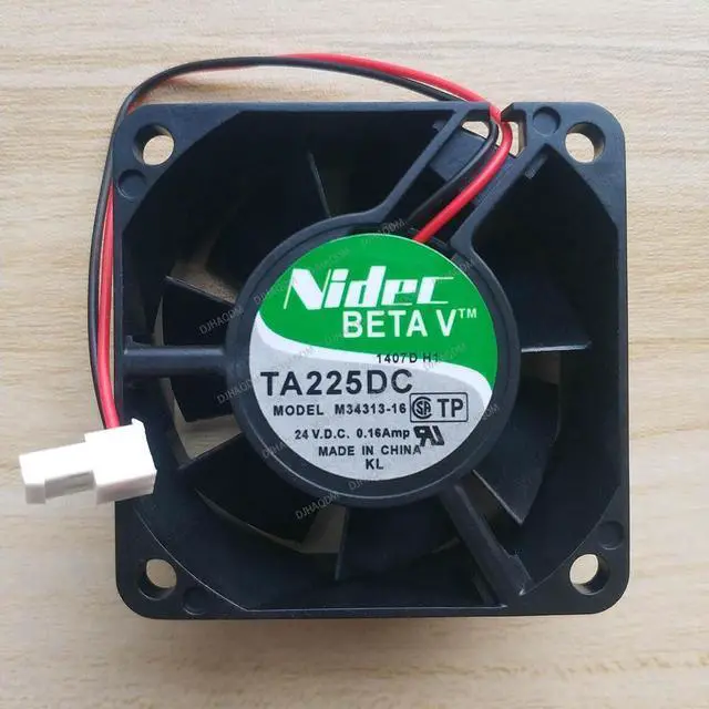 Main image of Compatible for Nidec TA225DC M34313-16 24V 0.16A 6cm 6025 2-Wire Cooling Fan