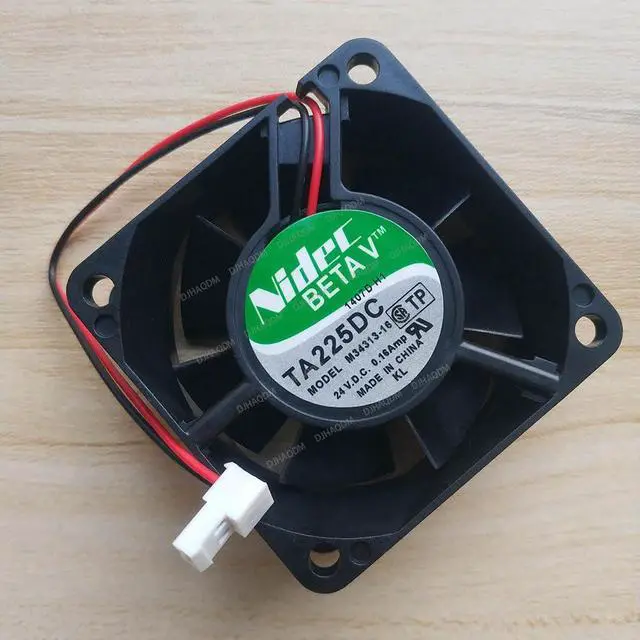 Alt view image 2 of 5 - Compatible for Nidec TA225DC M34313-16 24V 0.16A 6cm 6025 2-Wire Cooling Fan