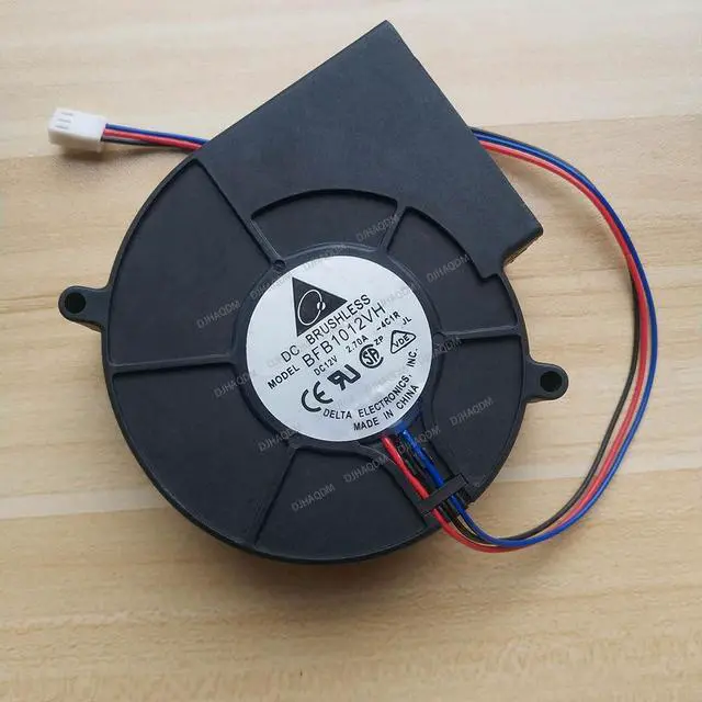 Alt view image 2 of 5 - Compatible for Delta BFB1012VH 12V 2.7A 9733 3-Wire Cooling Fan