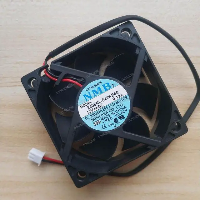Alt view image 2 of 5 - Compatible for NMB-MAT 2408NL-04W-B40 12V 0.12A 6020 6cm 2-Wire Cooling Fan