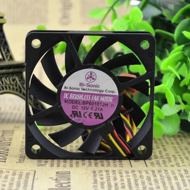 Alt view image 2 of 5 - Compatible for BI-Sonic BP601012H 12V 0.21A 6CM 6010 3-Wire Cooling Fan