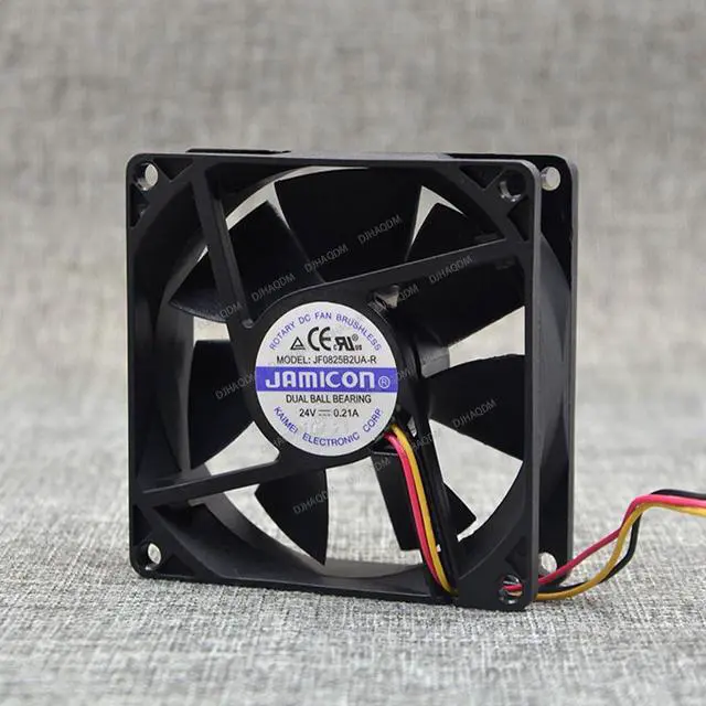 Alt view image 2 of 4 - Compatible for JAMICON JF0825B2UA-R 24V 0.21A 8cm 8025 3-Wire Cooling Fan