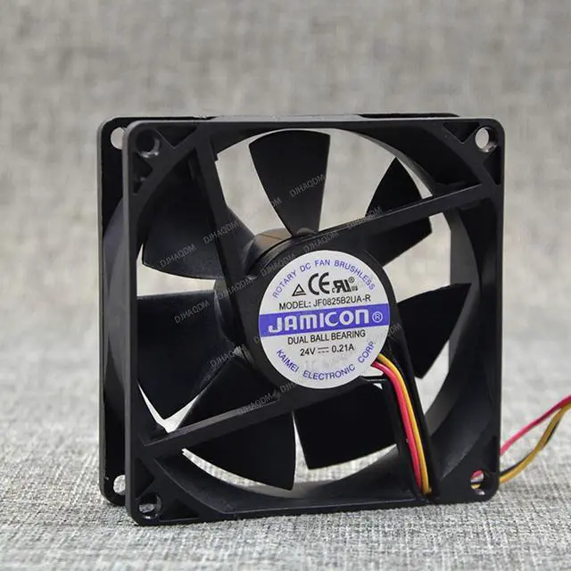 Alt view image 3 of 4 - Compatible for JAMICON JF0825B2UA-R 24V 0.21A 8cm 8025 3-Wire Cooling Fan
