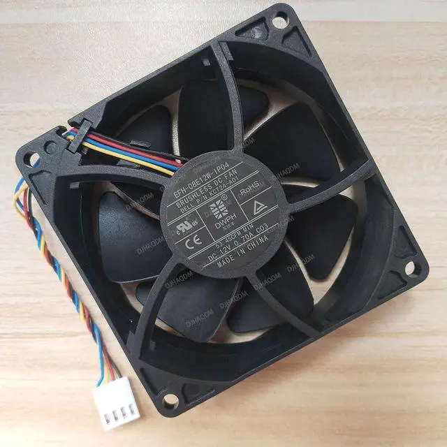 Alt view image 2 of 5 - Compatible for DWPH EFH-08E12W-IP04 KCT24-A01 12V 0.70A 8025 80x80x25mm 4-Wire Cooling Fan