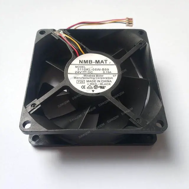 Alt view image 2 of 5 - Compatible for NMB-MAT 3110KL-05W-B59 24V 0.15A 8025 80x80x25mm 3-Wire Cooling Fan