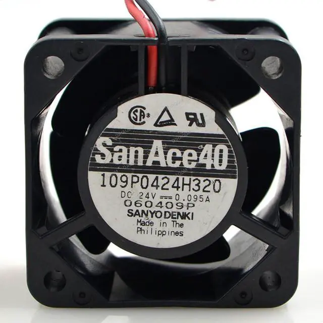 Alt view image 2 of 4 - Compatible for SanAce40 109P0424H320 24V 0.095A 4cm 4028 2-Wire Cooling Fan