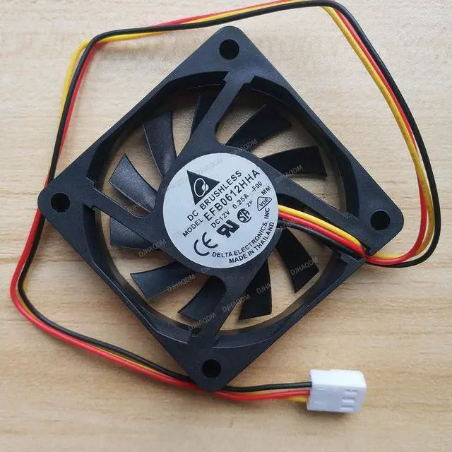 Alt view image 2 of 5 - Compatible for Delta EFB0612HHA 12V 0.25A 6cm 6010 3-Wire Cooling Fan