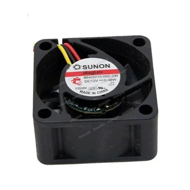 Alt view image 2 of 4 - Compatible for SUNON MB40201V3-000C-G99 12V 0.48W 40x40x20mm 4020 3-Wire Cooling Fan
