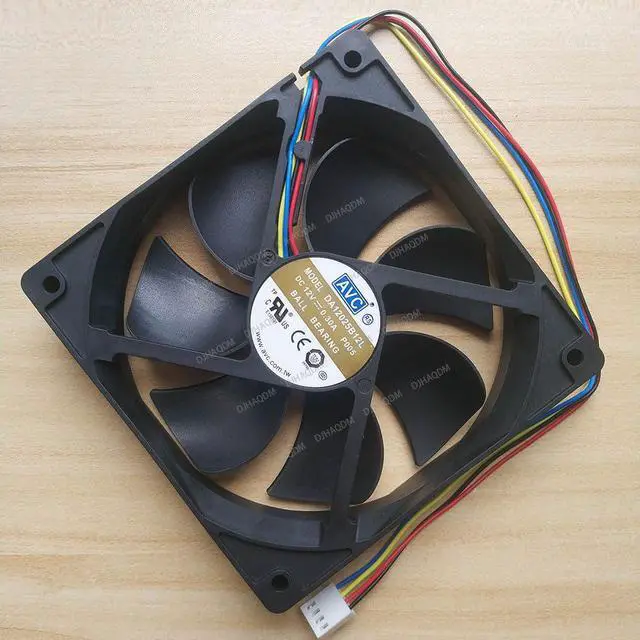 Alt view image 2 of 5 - Compatible for AVC DA12025B12L 12V 0.30A 12cm 12025 4-Wire Cooling Fan