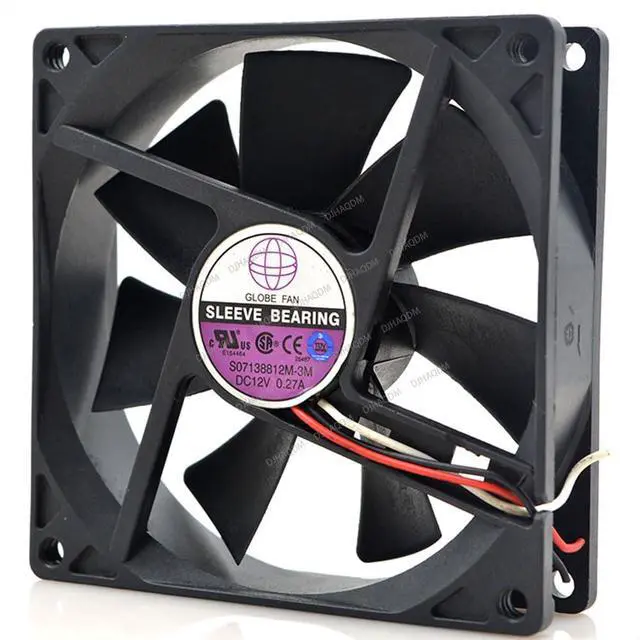 Alt view image 2 of 4 - Compatible for Globe Fan S07128812M-3M 12V 0.27A 9cm 9025 3-Wire Cooling Fan
