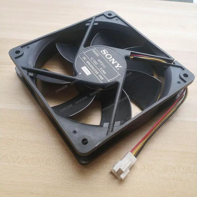Alt view image 3 of 5 - Compatible for Sony SFF21C PS62C 12V 0.24A 120x120x25mm 3-Wire Cooling Fan