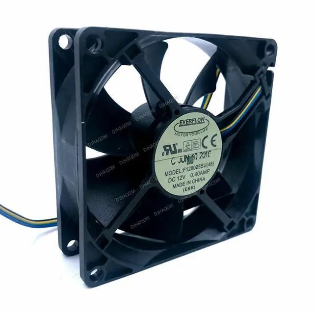 Alt view image 2 of 4 - Compatible for Everflow F128025SU 12V 0.4A 8025 80x80x25mm 4-Wire Cooling Fan