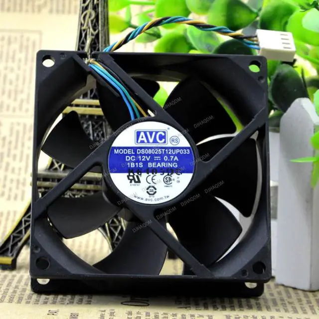 Alt view image 4 of 5 - Compatible for AVC DS08025T12UP033 12V 0.7A 8cm 8025 4-Wire Cooling Fan