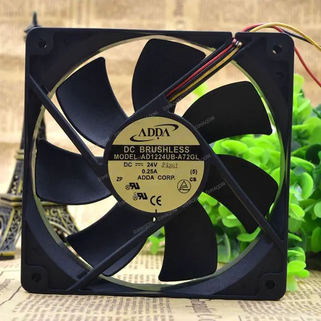 Alt view image 2 of 5 - Compatible for ADDA AD1224UB-A72GL 24V 0.25A 12cm 12025 3-Wire Cooling Fan