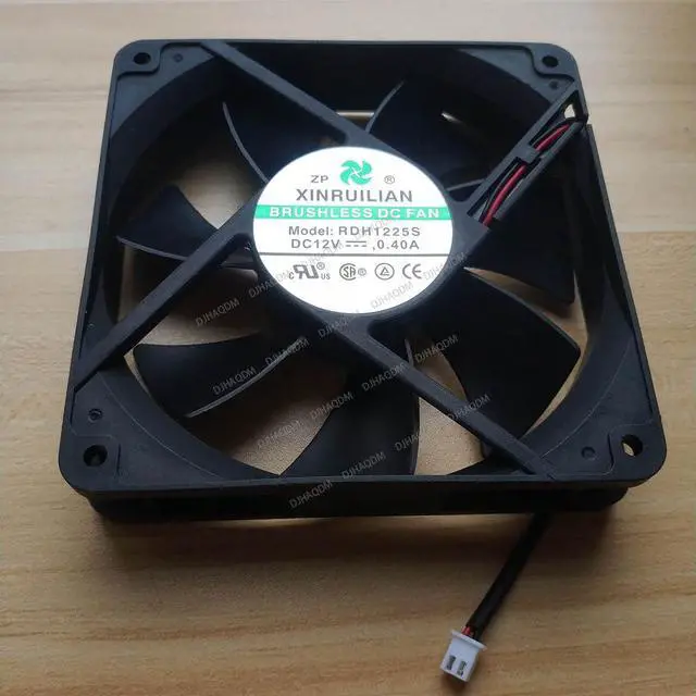 Alt view image 2 of 4 - Compatible for XINRUILIAN RDH1225S 12V 0.40A 120x120x25mm 12025 2-Wire Cooling Fan