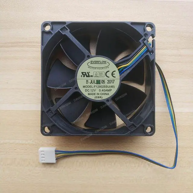 Main image of Compatible for EVERFLOW F128025SU 12V 0.40A 80x80x25mm 8025 4-Wire Cooling Fan