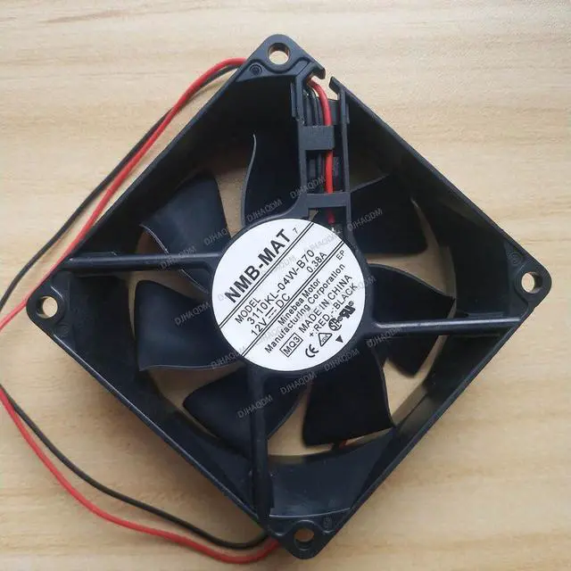 Alt view image 2 of 5 - Compatible for NMB-MAT 3110KL-04W-B70 12V 0.38A 80x80x25mm 8025 2-Wire Cooling Fan