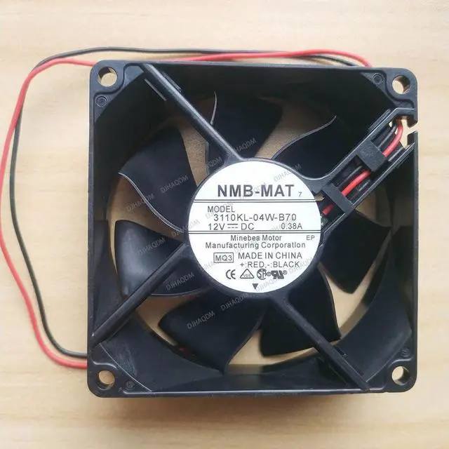 Main image of Compatible for NMB-MAT 3110KL-04W-B70 12V 0.38A 80x80x25mm 8025 2-Wire Cooling Fan