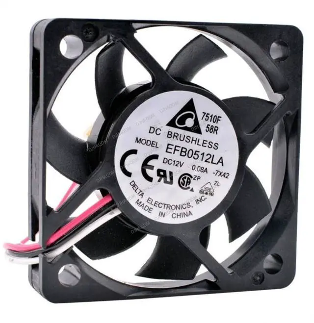 Alt view image 2 of 3 - Compatible for Delta EFB0512LA 12V 0.08A 50x50x10mm 5010 3-Wire Cooling Fan