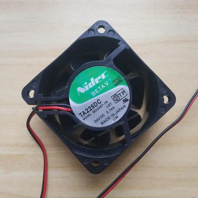 Alt view image 2 of 5 - Compatible for Nidec TA225DC M33497-16 24V 0.14A 6025 60x60x25mm 2-Wire Cooling Fan
