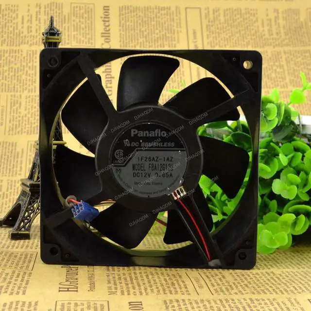 Alt view image 2 of 5 - Compatible for Panaflo FBA12G12U 12V 0.65A 12cm 12038 2-Wire Cooling Fan