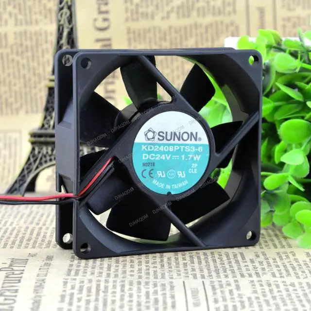 Alt view image 4 of 5 - Compatible for SUNON KD2408PTS3-6 24V 1.7W 8025 2-Wire Cooling Fan