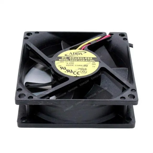 Alt view image 2 of 4 - Compatible for ADDA AD0812XB-A72GL 12V 0.55A 80x80x25mm 8025 3-Wire Cooling Fan