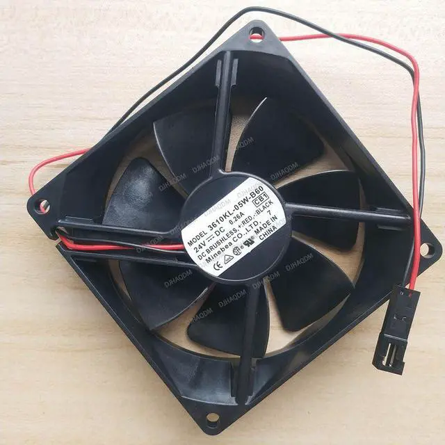 Alt view image 2 of 5 - Compatible for NMB-MAT 3610KL-05W-B60 24V 0.26A 9025 2-Wire Cooling Fan