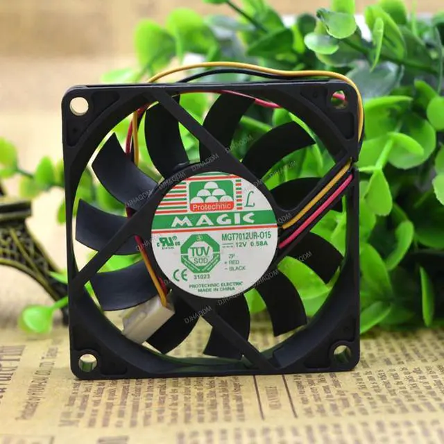 Alt view image 4 of 5 - Compatible for Magic Protechnic MGT7012UR-O15 12V 0.58A 7cm 7015 3-Wire Cooling Fan