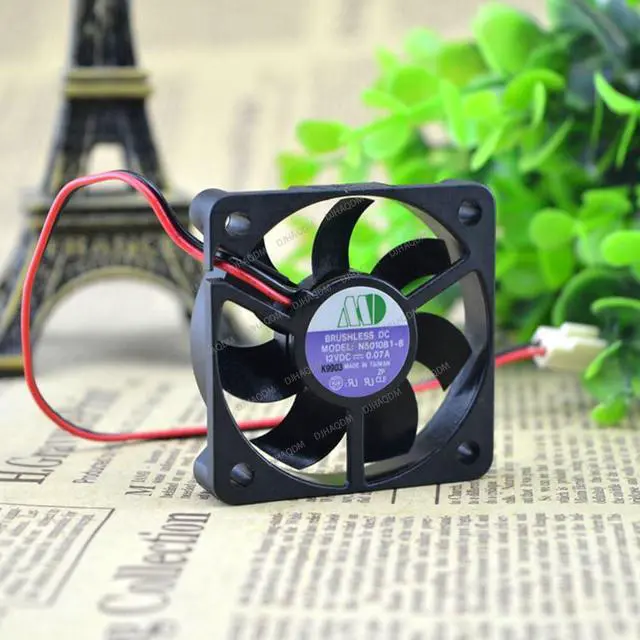 Alt view image 3 of 5 - Compatible for BRUSHLESS DC N5010B1-8 12V 0.07A 50x50x10mm 5010 2-Wire Cooling Fan