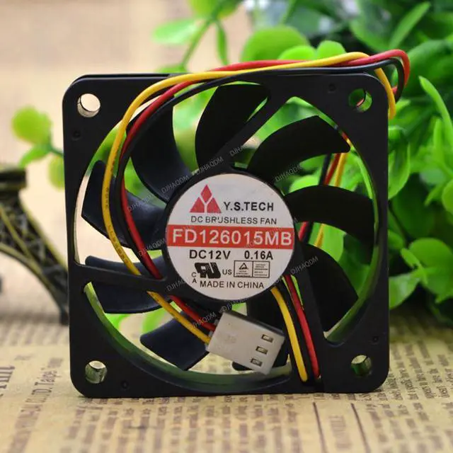 Alt view image 2 of 5 - Compatible for Y.S.TECH FD126015MB 12V 0.16A 6015 6cm 3-Wire Cooling Fan